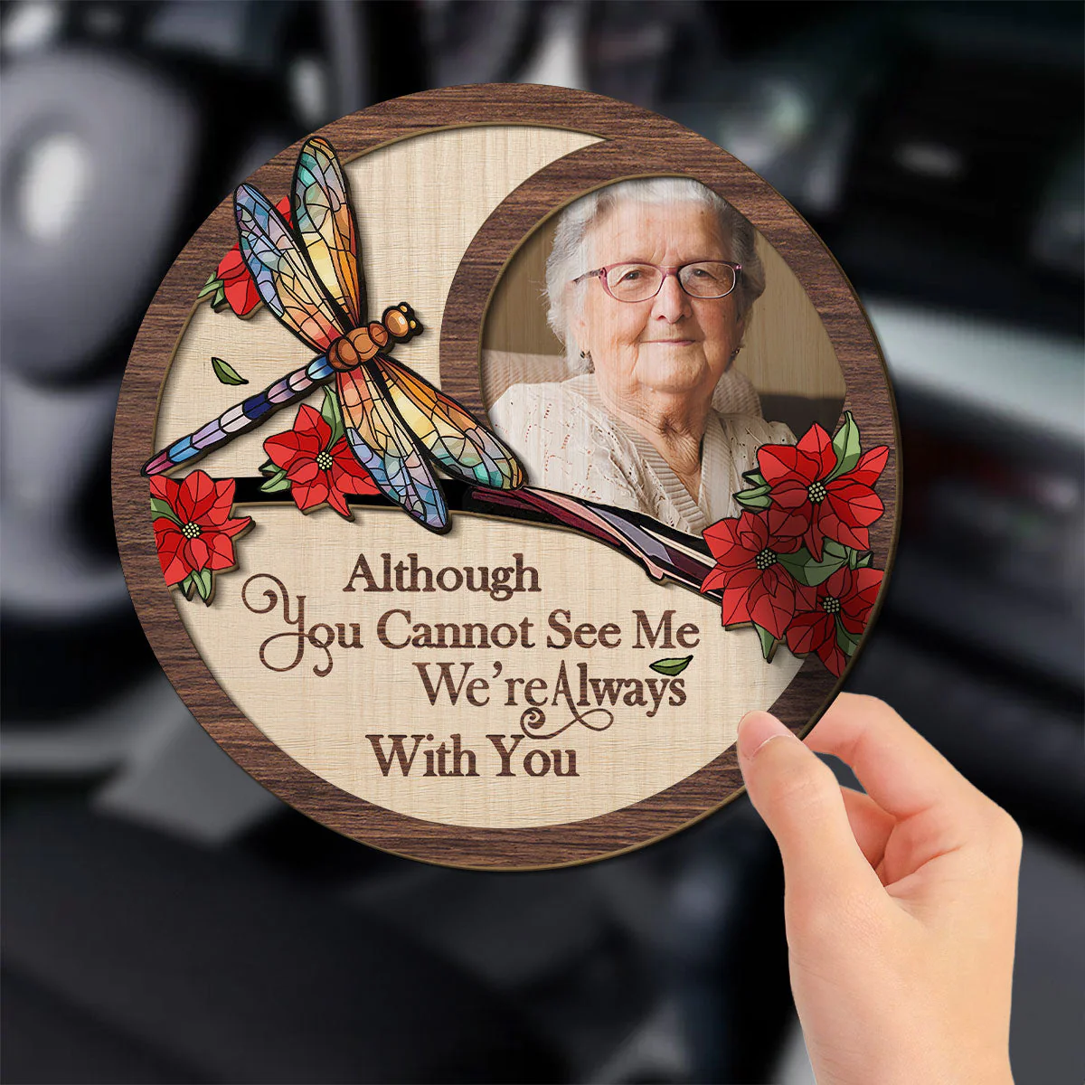 Custom Photo I Am Always With You - Personalized Custom Car Visor Clip - Image 4