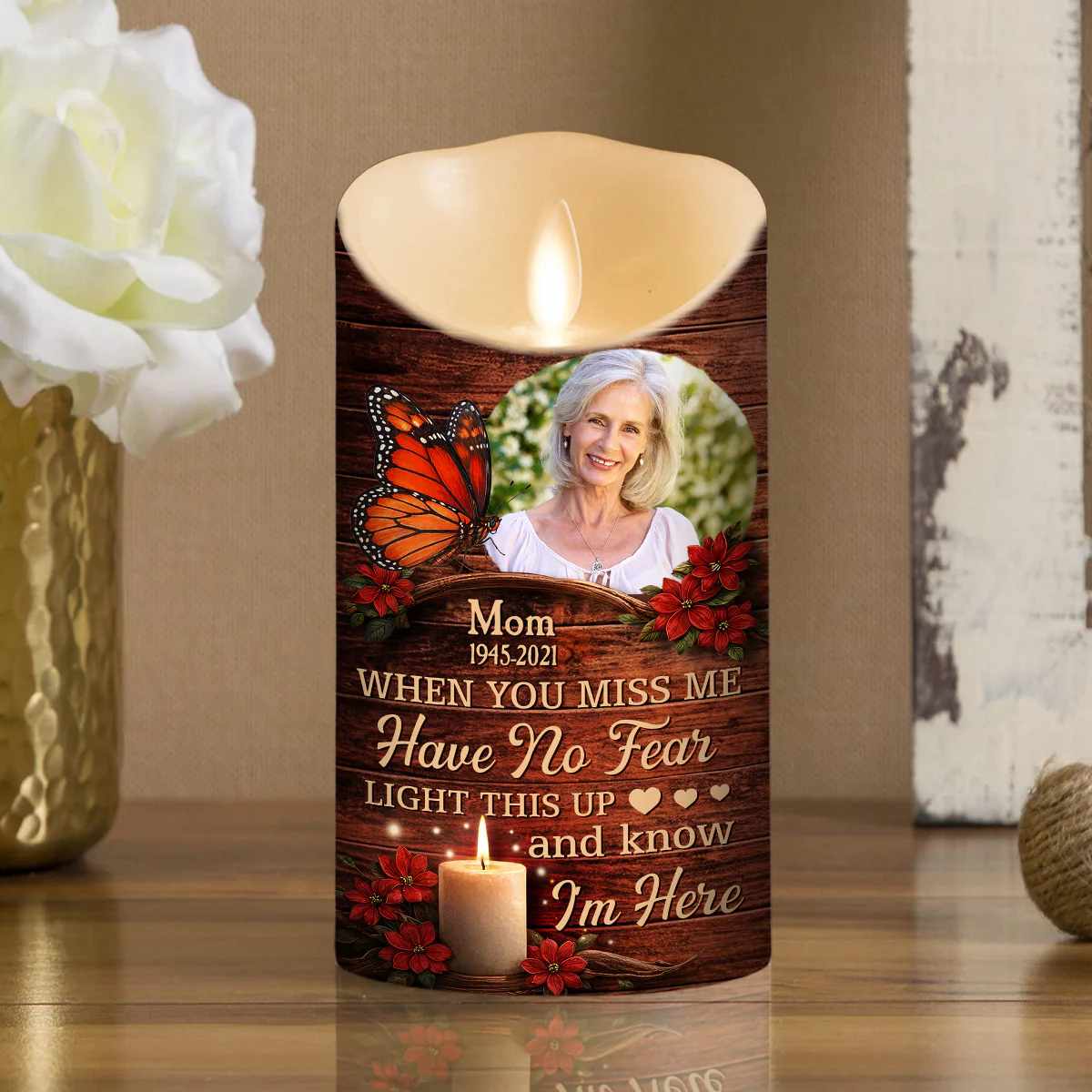 Custom Photo I Am Always With You - Personalized Custom LED Candle - Image 4