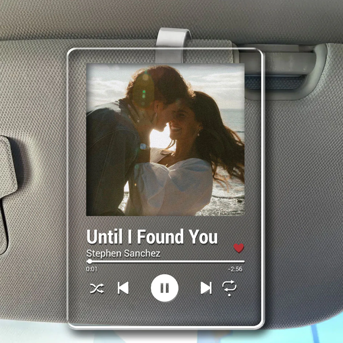 Custom Photo I Love You - Personalized Custom Acrylic Car Visor Clip - Image 5