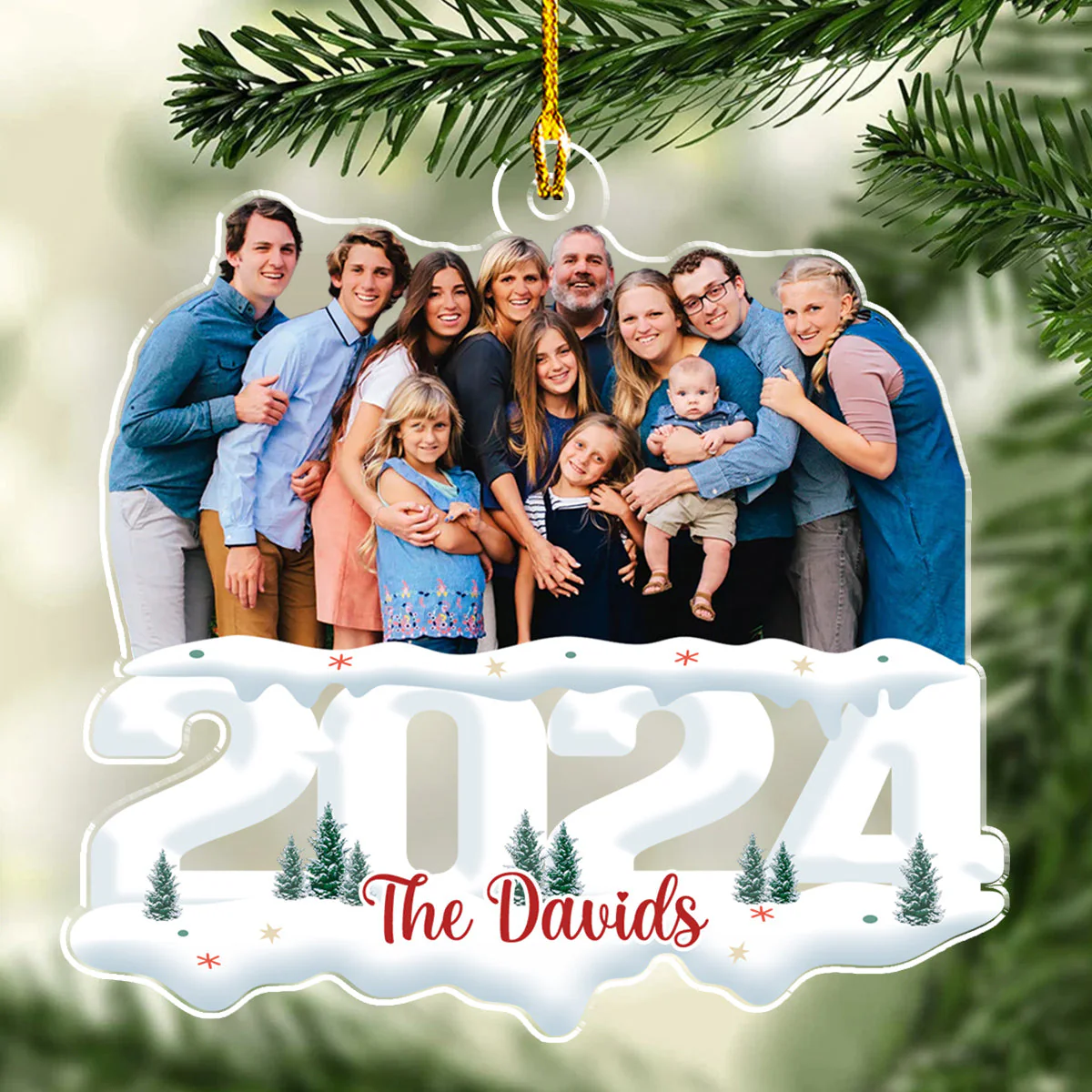 Custom Photo Joy Of Christmas 2024 - Personalized Custom Acrylic Ornament - Image 5