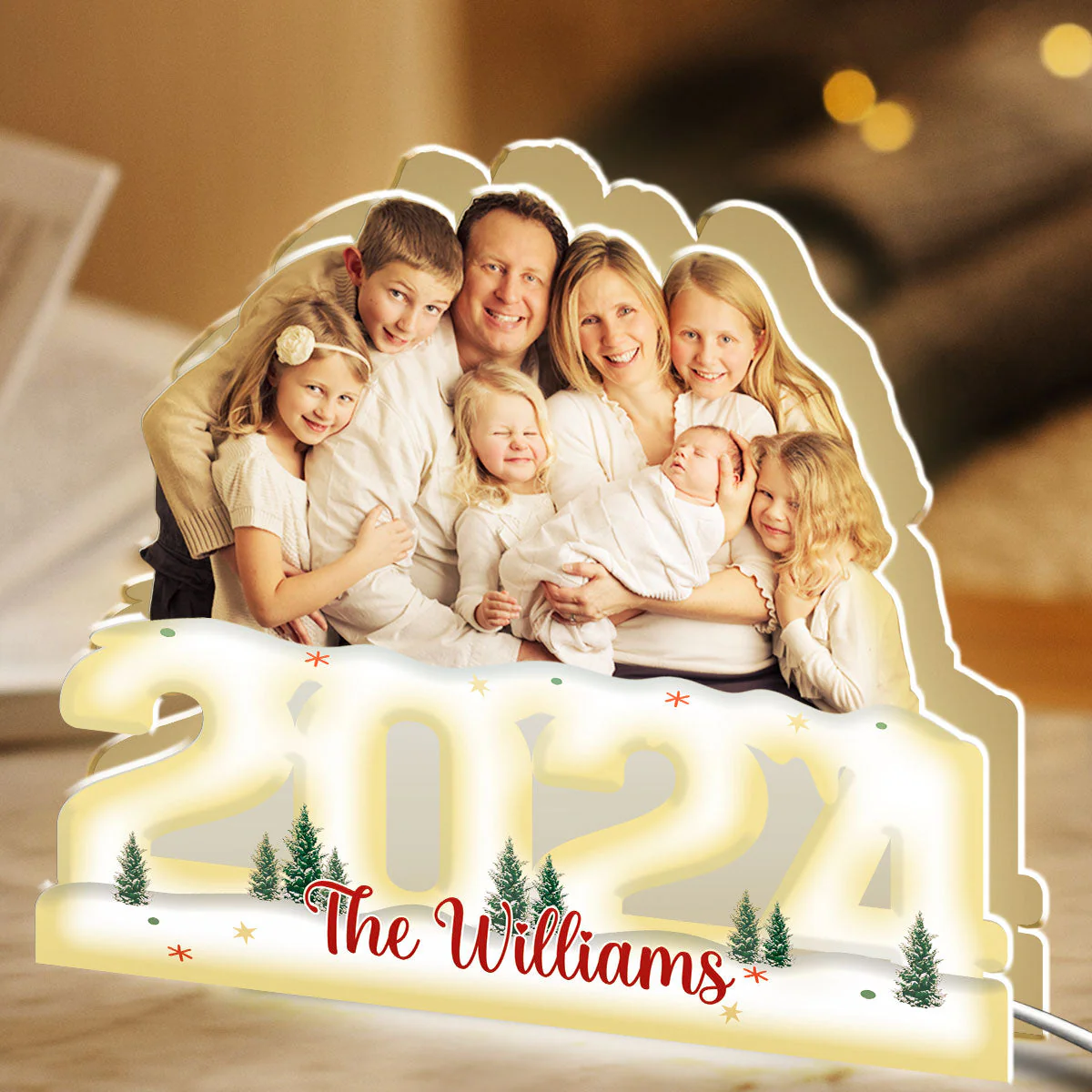 Custom Photo Joy Of Christmas 2024 - Personalized Custom Light Box - Image 2