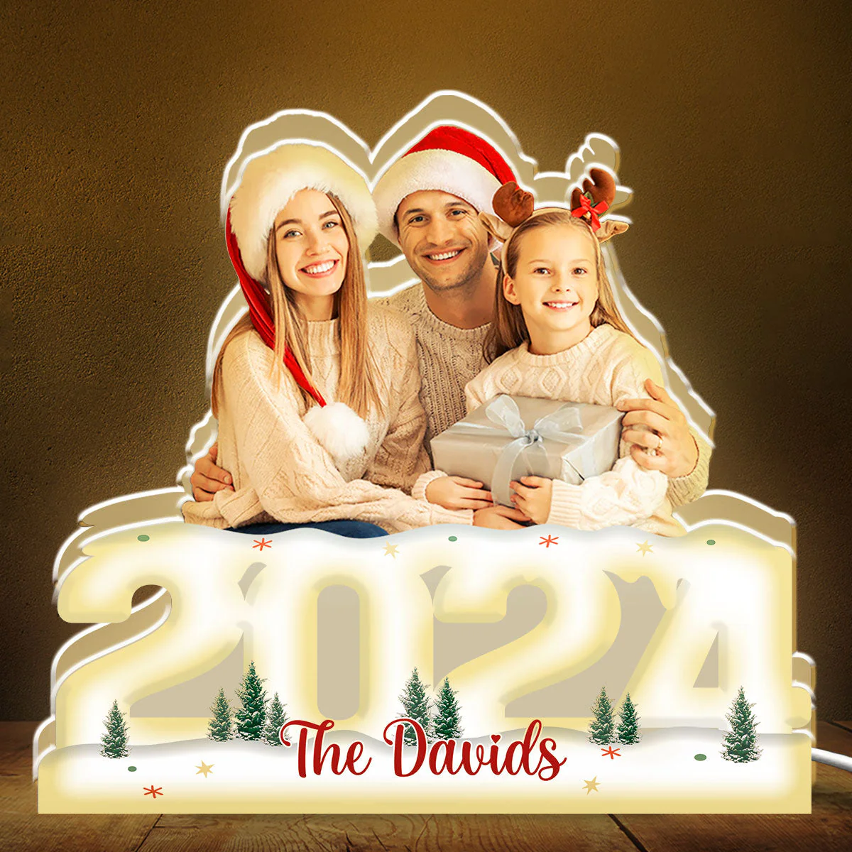 Custom Photo Joy Of Christmas 2024 - Personalized Custom Light Box - Image 3