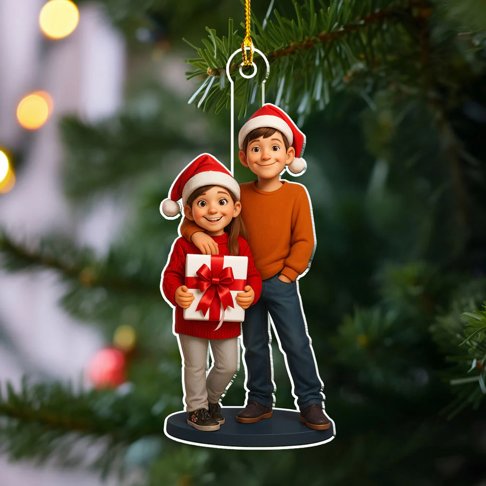 Custom Photo Kids 2025 - Personalized Custom Acrylic Ornament - Image 3
