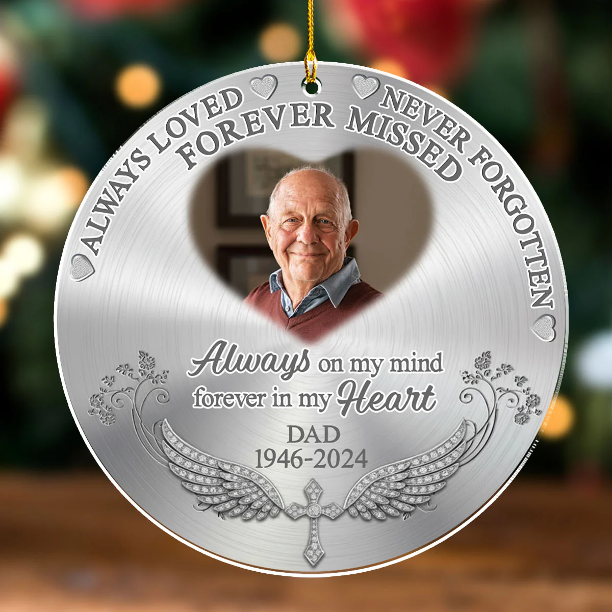 Forever Missed - Personalized Custom Acrylic Ornament - Image 5