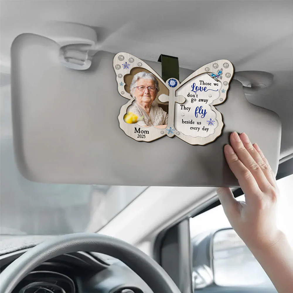 Custom Photo Those We Love Beside Us Every Day - Personalized Custom Car Visor Clip - Image 3