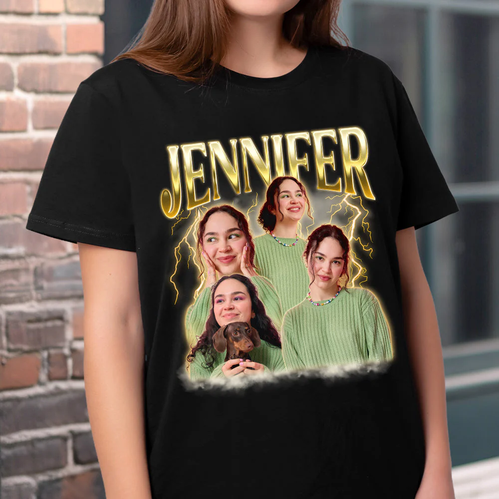 Custom Photo Wife, Girl Friend - Couple Personalized Custom Unisex T-shirt - Image 2
