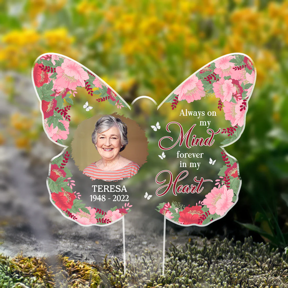 Custom Photo Your Wings Were Ready - Personalized Custom Acrylic Garden Stake - Image 4