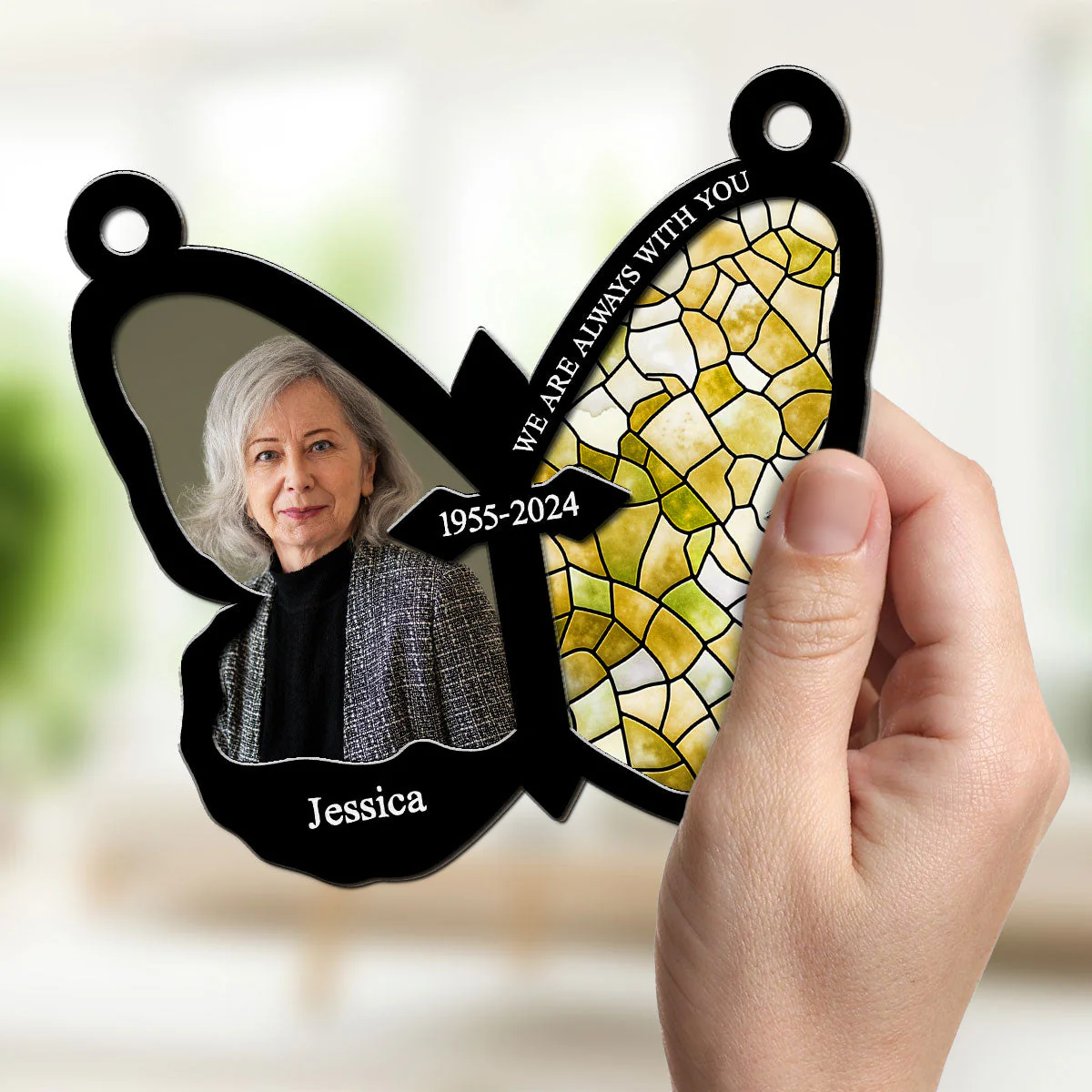 Custom Photo Your Wings Were Ready - Personalized Custom Suncatcher - Image 3