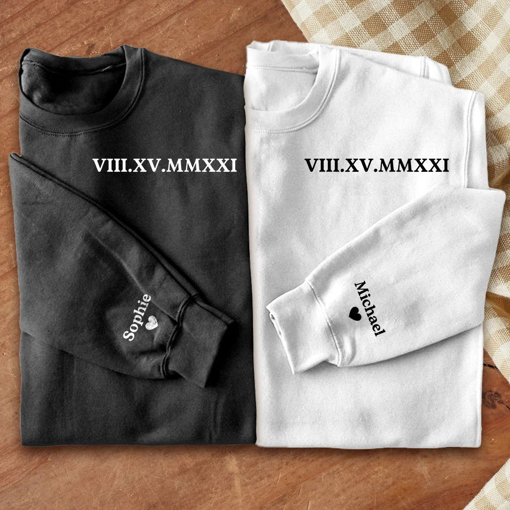 Custom Roman Numeral - Personalized Custom Sweatshirt - Image 5