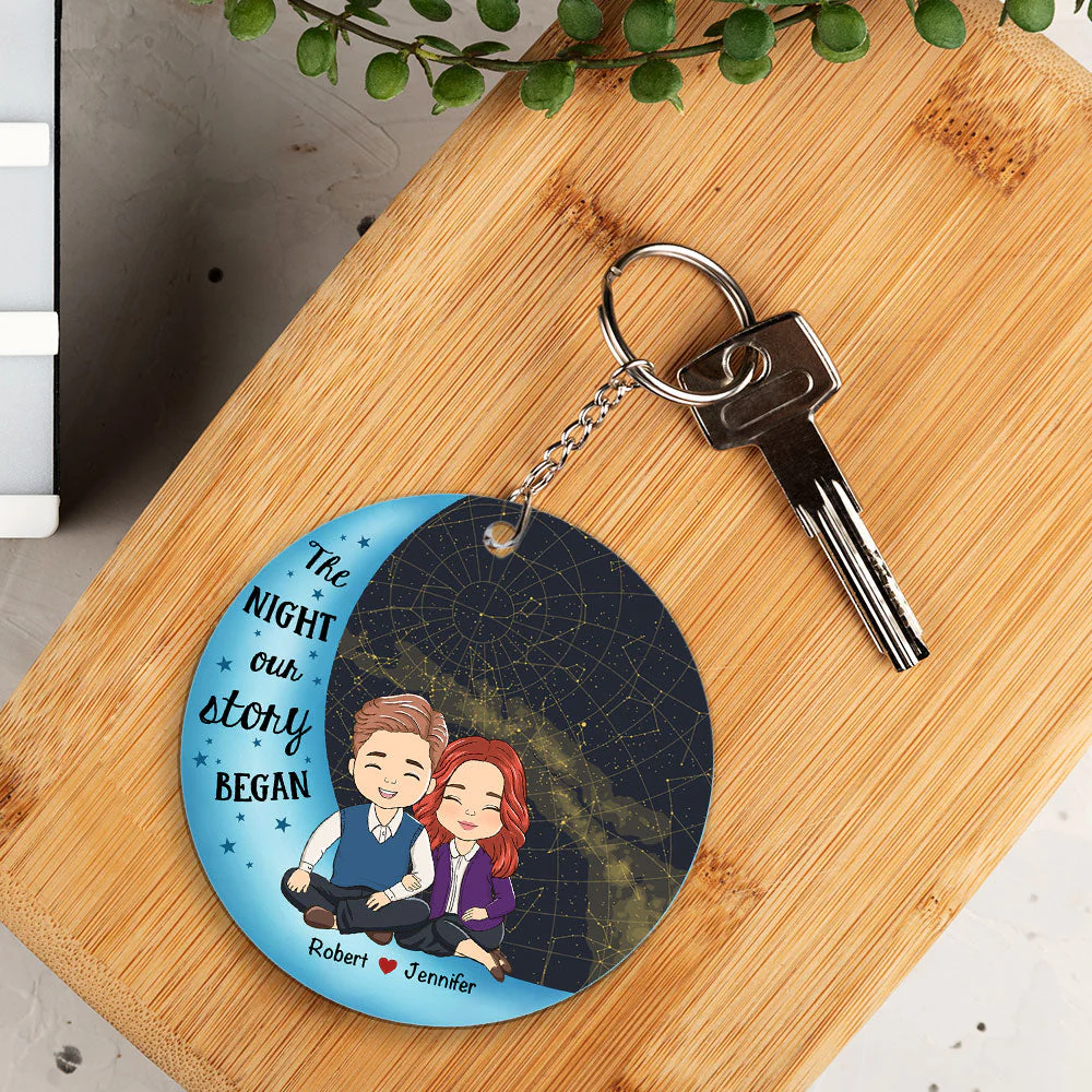 Custom Star Map The Night - Personalized Custom Acrylic Keychain - Image 5