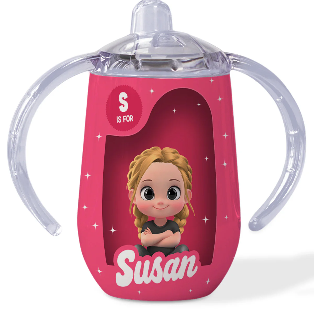 Cute Baby - Personalized Custom Sippy Cup With Handles - Image 5