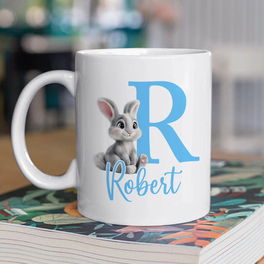 Cute Bunny Easter - Personalized Custom Coffee Mug - Image 3