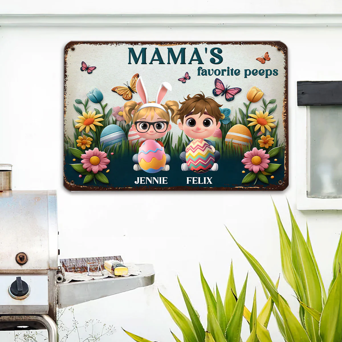 Cute Bunny - Personalized Custom 3D Inflated Effect Metal Sign - Image 3
