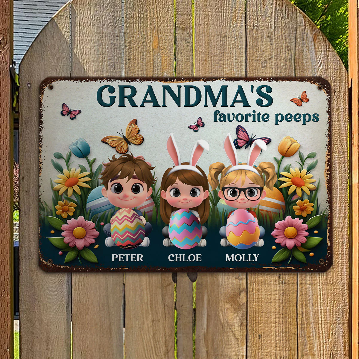 Cute Bunny - Personalized Custom 3D Inflated Effect Metal Sign - Image 4