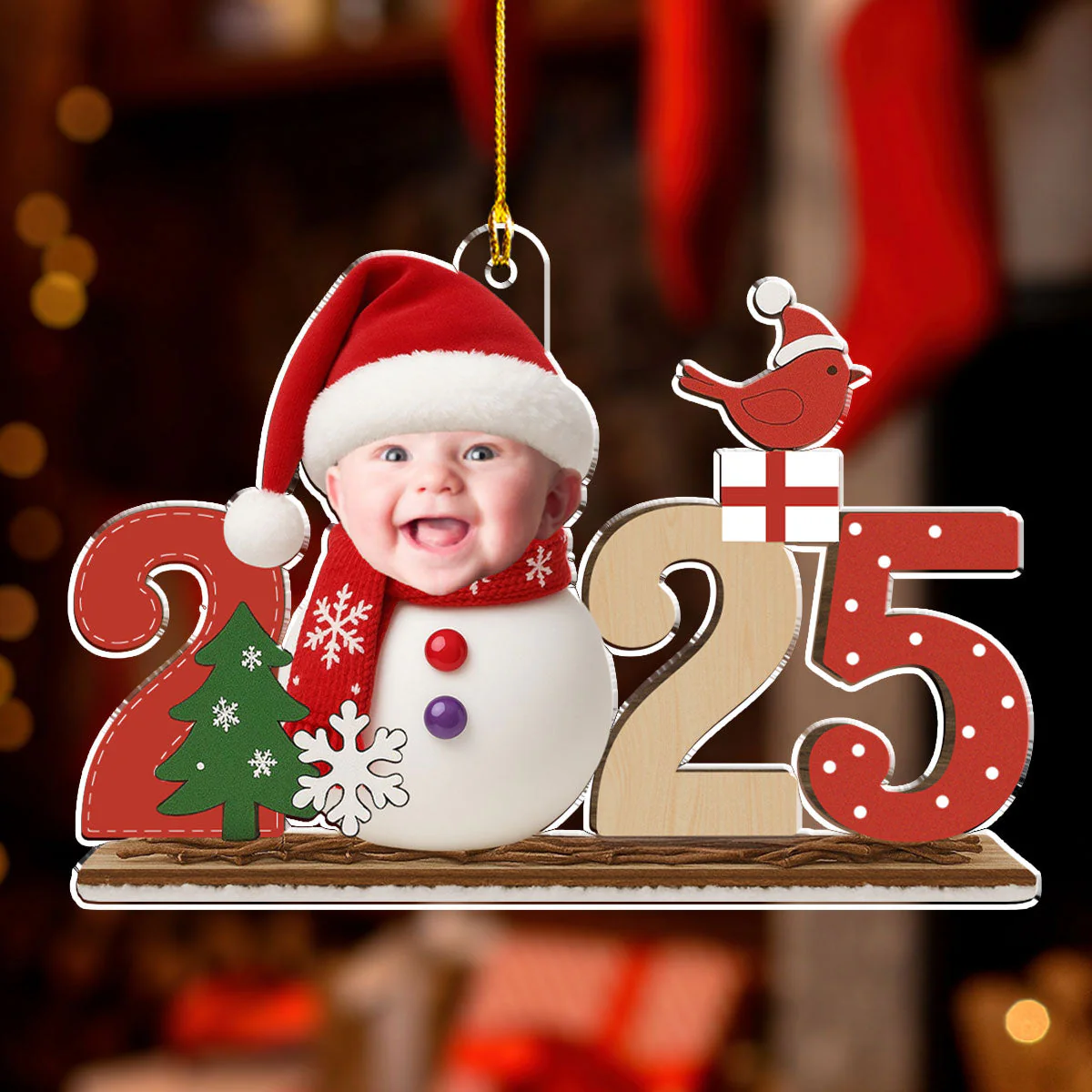 Cute Christmas - Personalized Custom Acrylic Ornament - Image 2