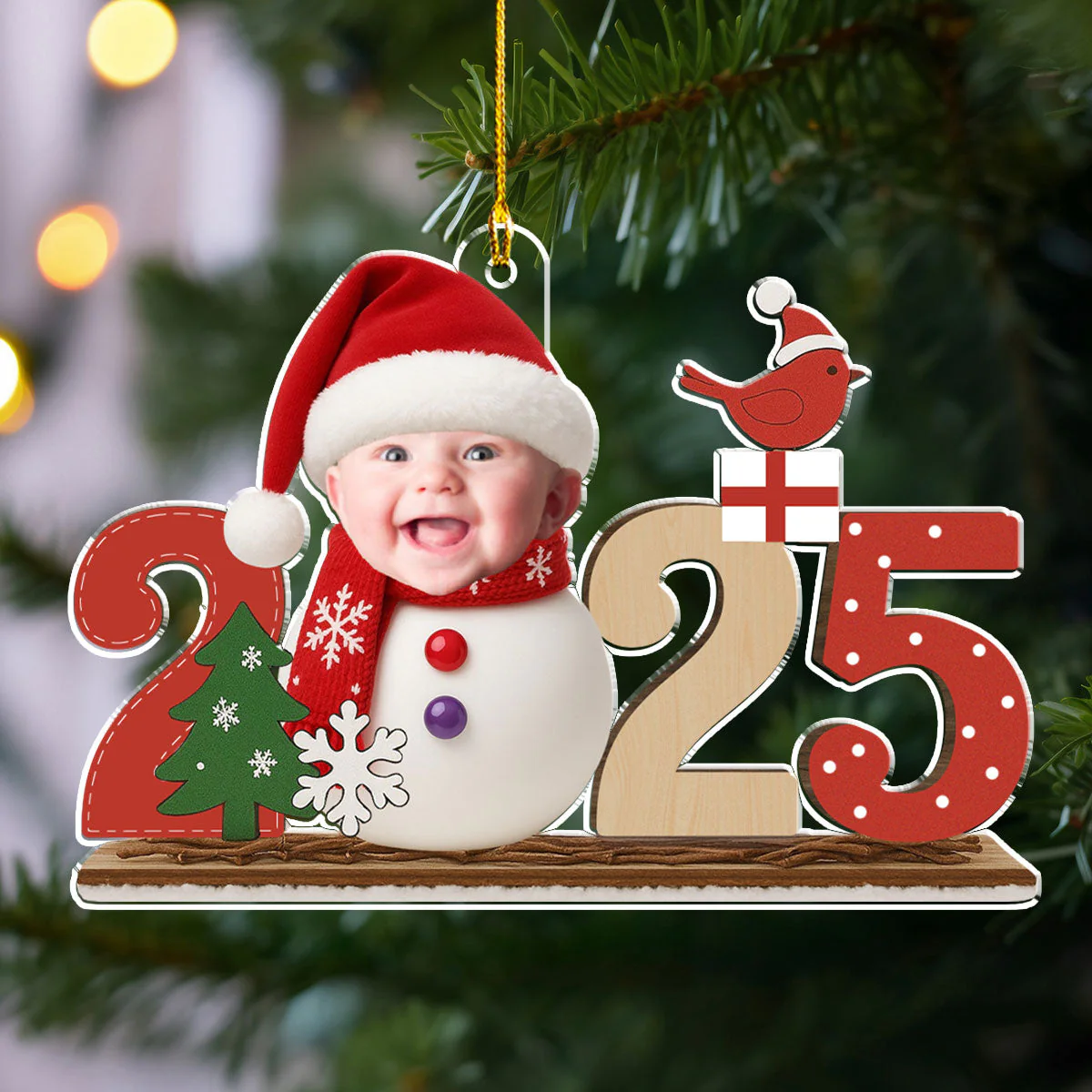 Cute Christmas - Personalized Custom Acrylic Ornament - Image 5