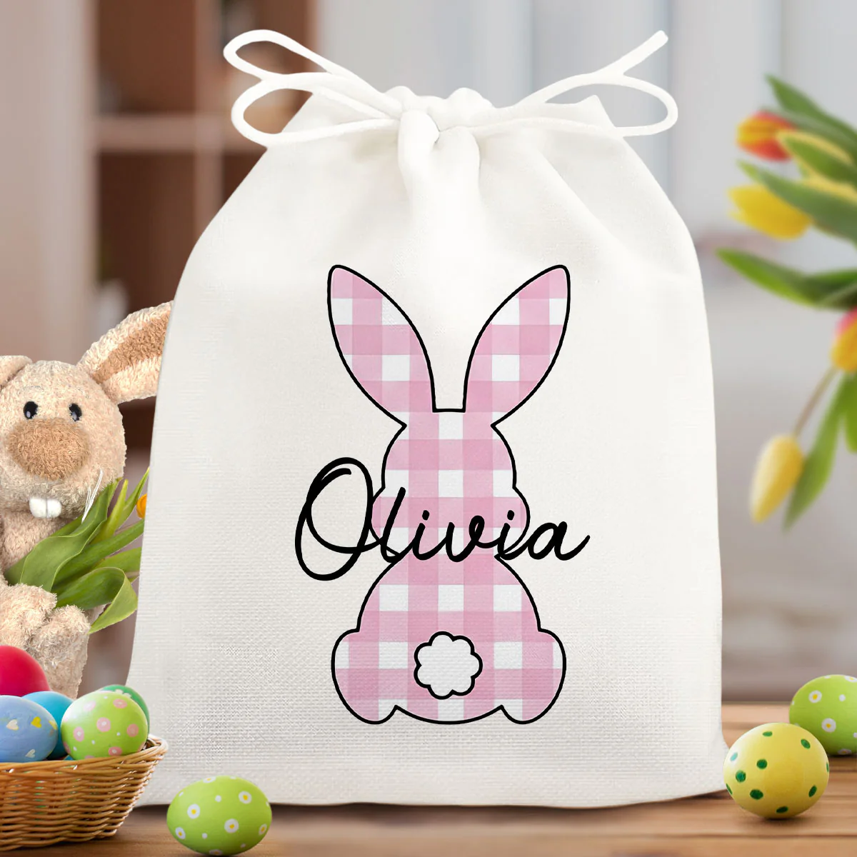 Cute Easter Bunny - Personalized Custom Favor Bag