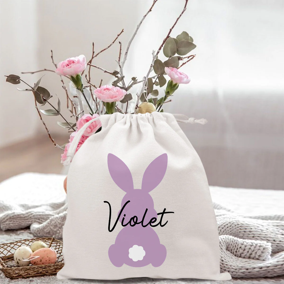 Cute Easter Bunny - Personalized Custom Favor Bag - Image 4