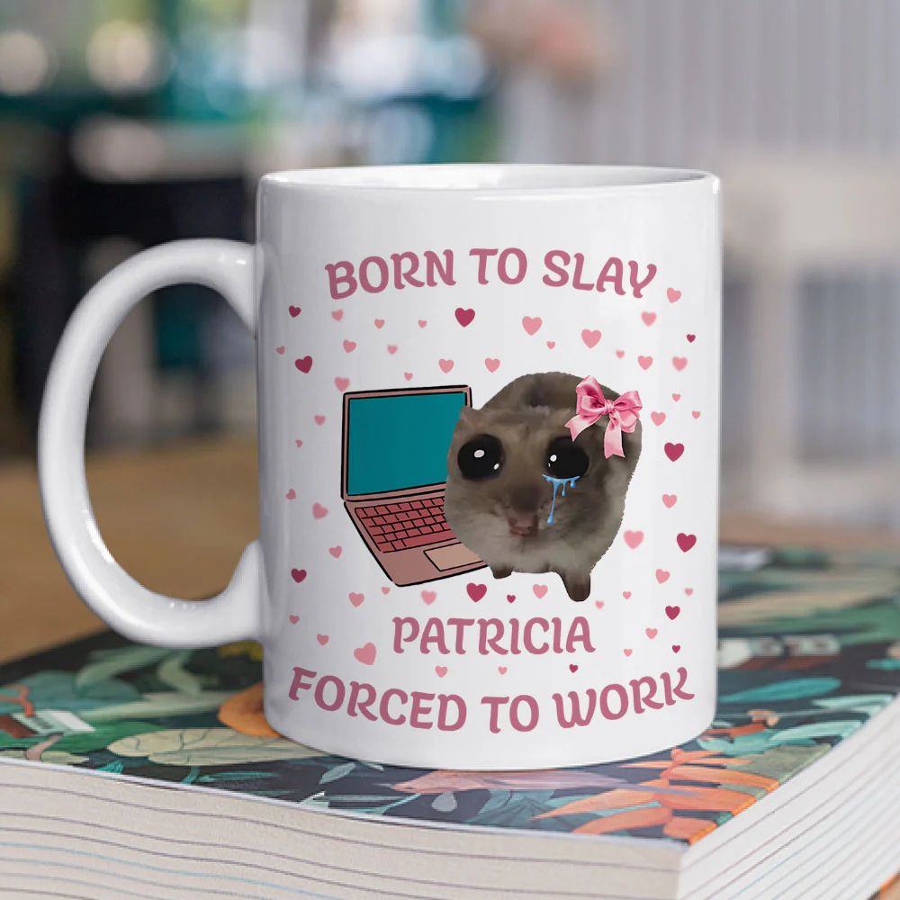 Cute Slay And Work - Personalized Custom Coffee Mug - Image 2
