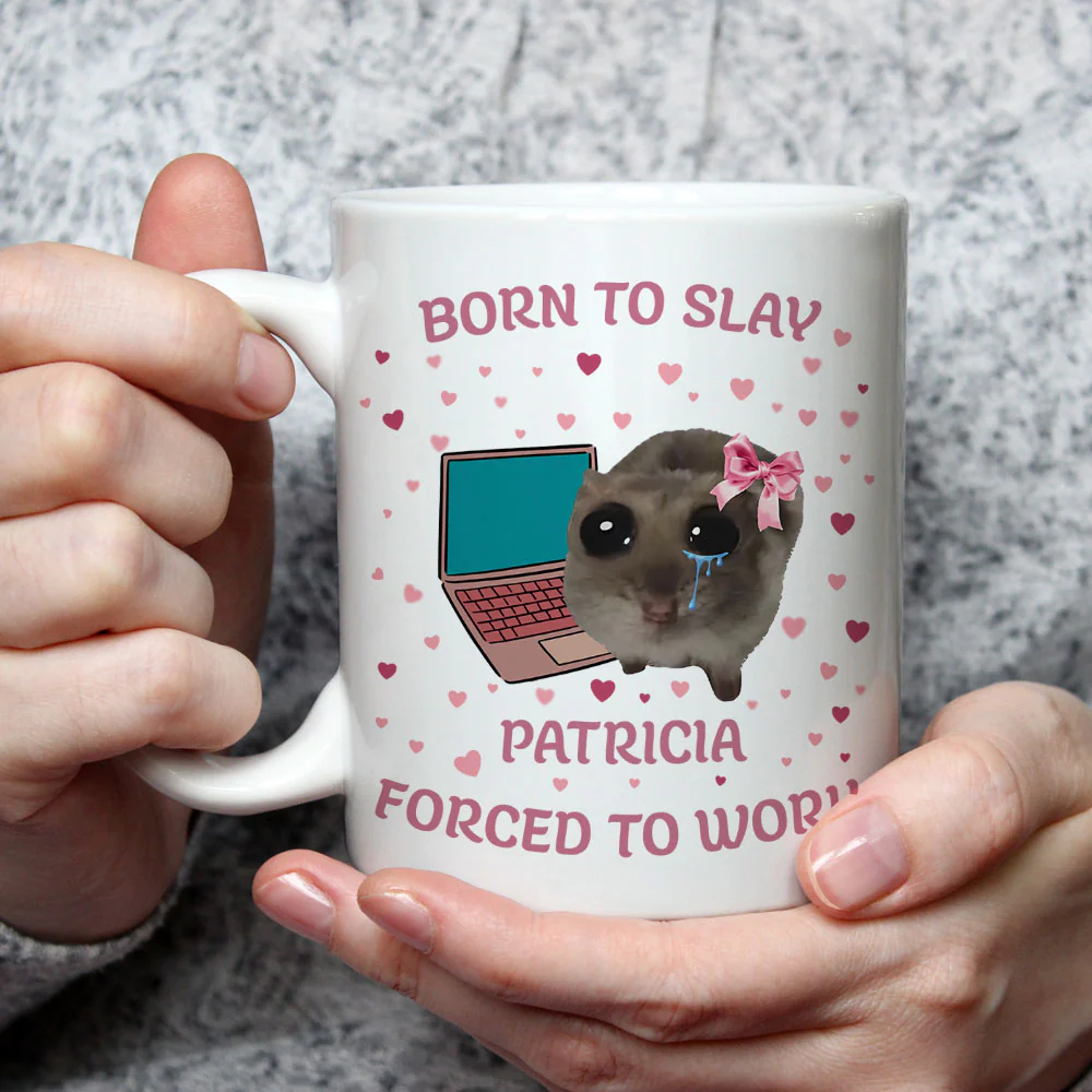 Cute Slay And Work - Personalized Custom Coffee Mug - Image 3