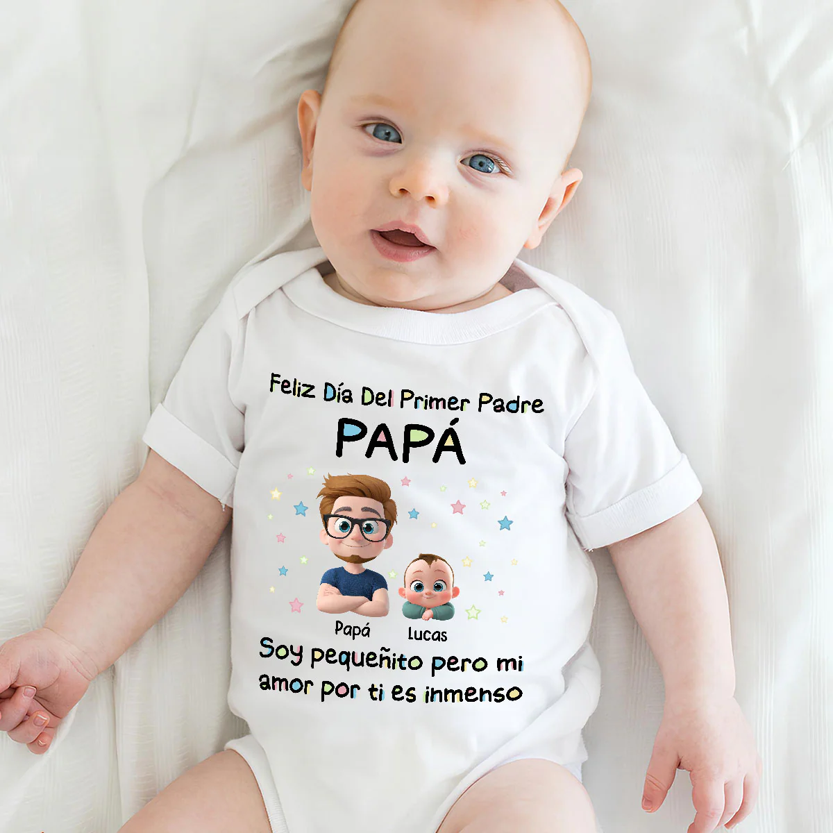 Día Del Primer Padre - Mono De Bebé Personalizado - Image 5