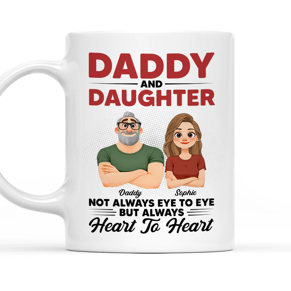 Dad And His Daughter - Personalized Custom Coffee Mug