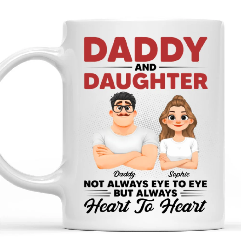 Dad And His Daughter - Personalized Custom Coffee Mug - Image 7