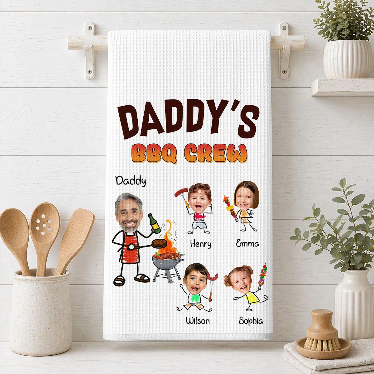Dad Bbq Crew - Personalized Custom Kitchen Towel