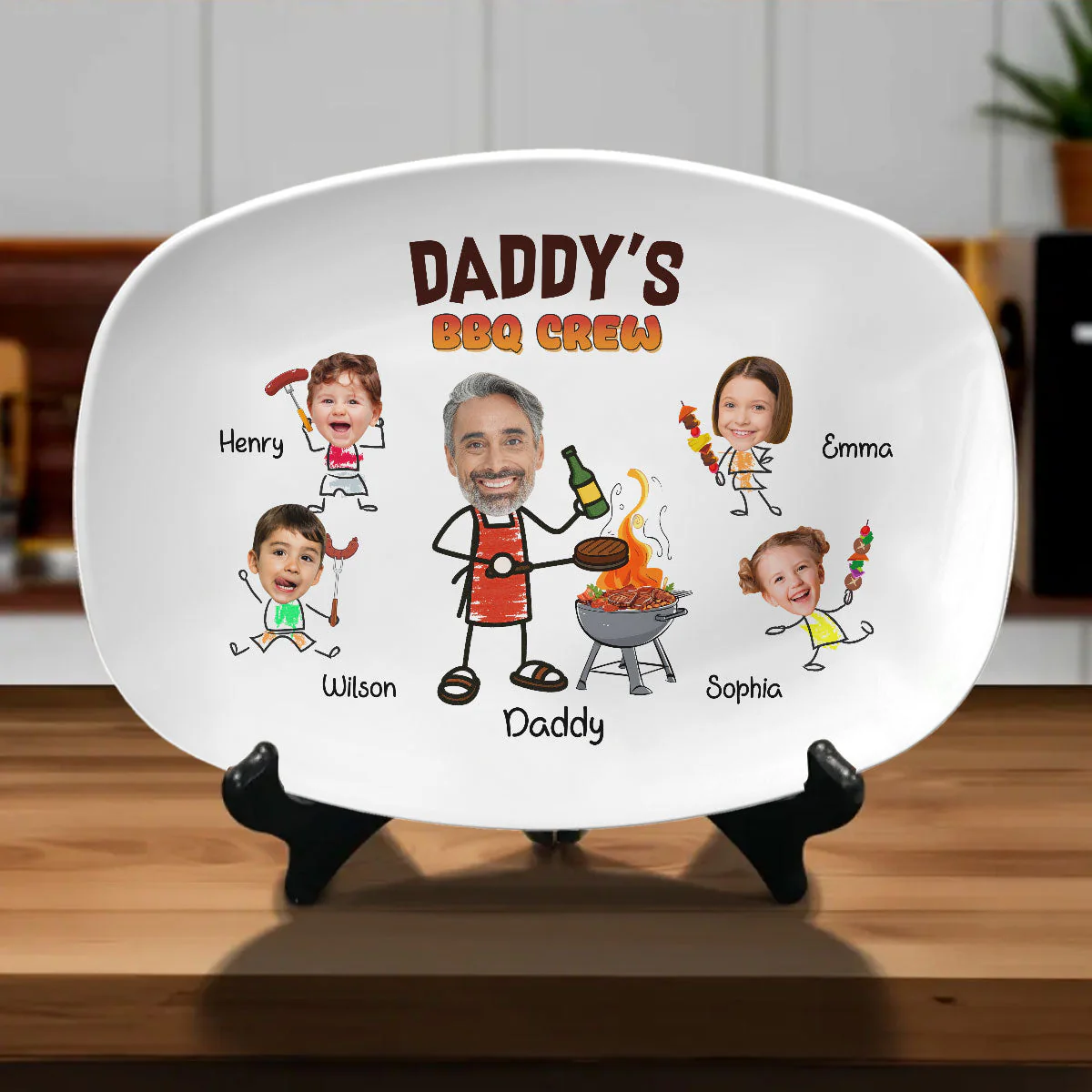 Dad Bbq Crew - Personalized Custom Platter - Image 3