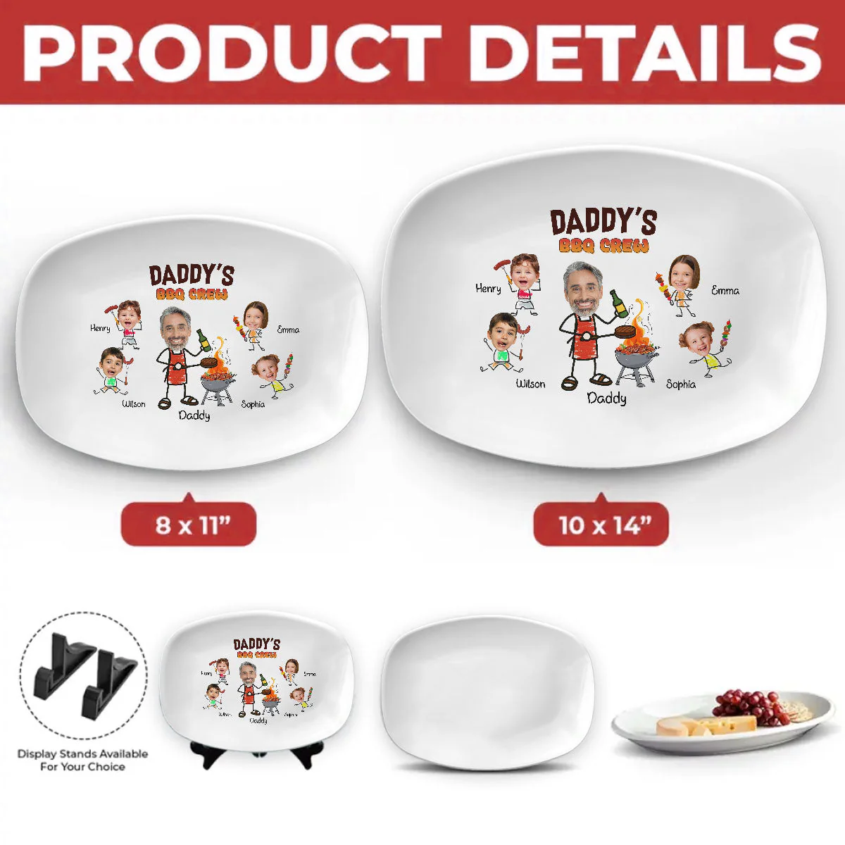Dad Bbq Crew - Personalized Custom Platter - Image 5
