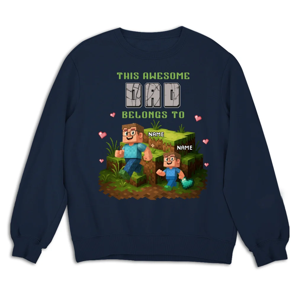 Dad Blocky Quest - Personalized Custom Shirt - Image 15