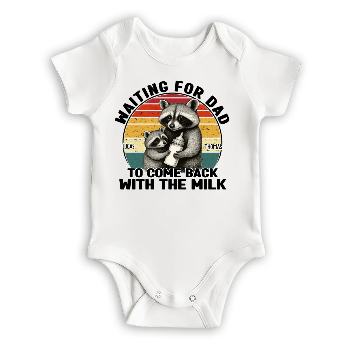 Dad Came Back With The Milk - Personalized Custom T-shirt And Onesie - Image 10