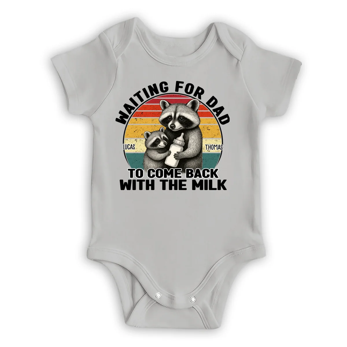 Dad Came Back With The Milk - Personalized Custom T-shirt And Onesie - Image 11