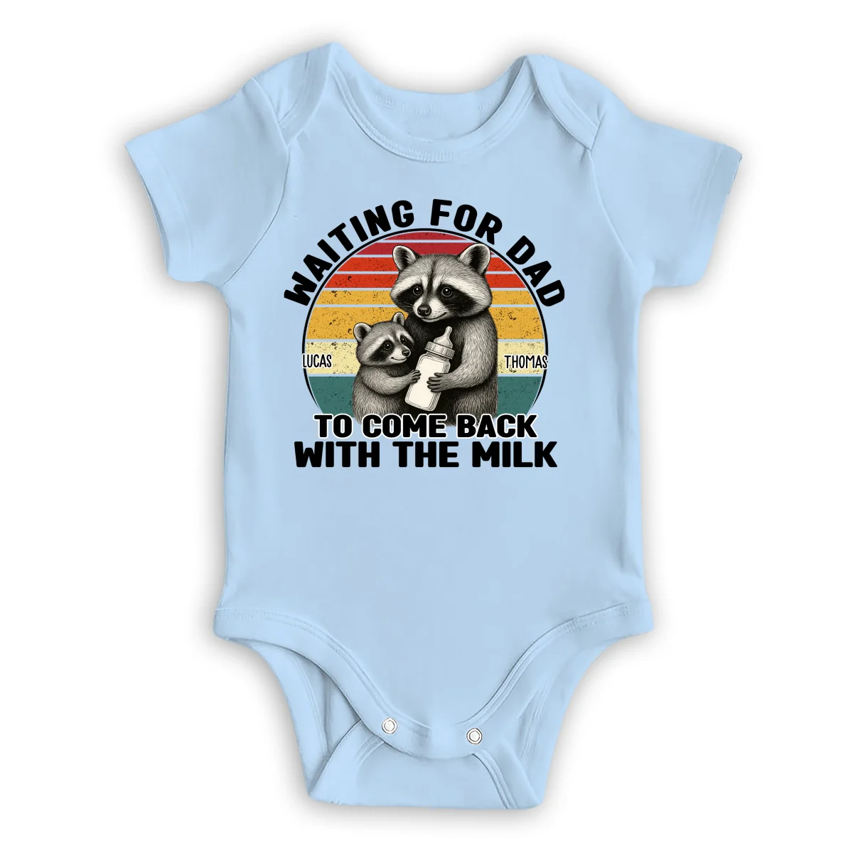 Dad Came Back With The Milk - Personalized Custom T-shirt And Onesie - Image 12