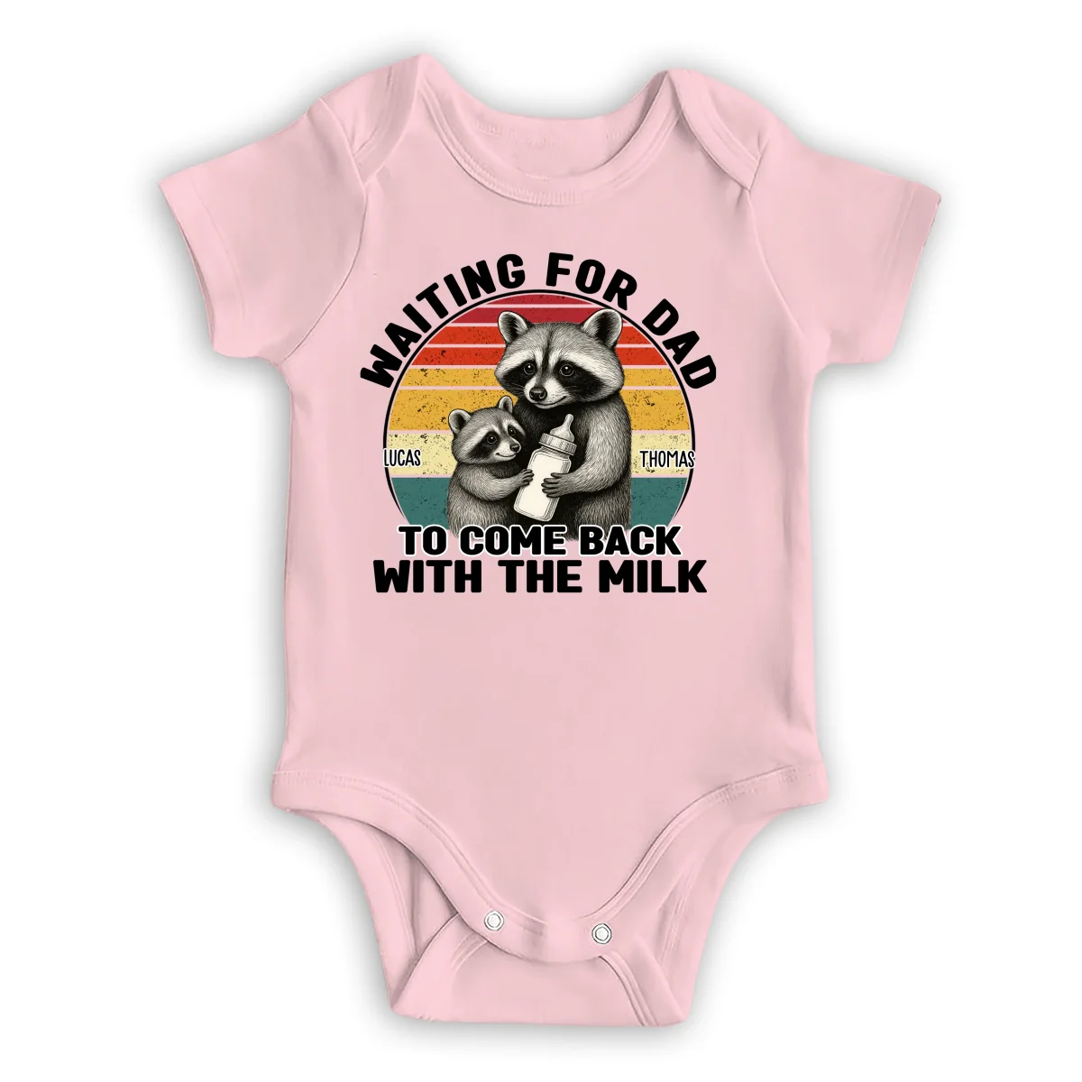 Dad Came Back With The Milk - Personalized Custom T-shirt And Onesie - Image 13