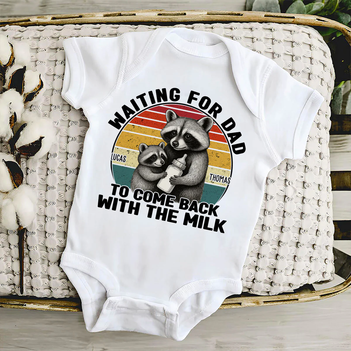Dad Came Back With The Milk - Personalized Custom T-shirt And Onesie - Image 4