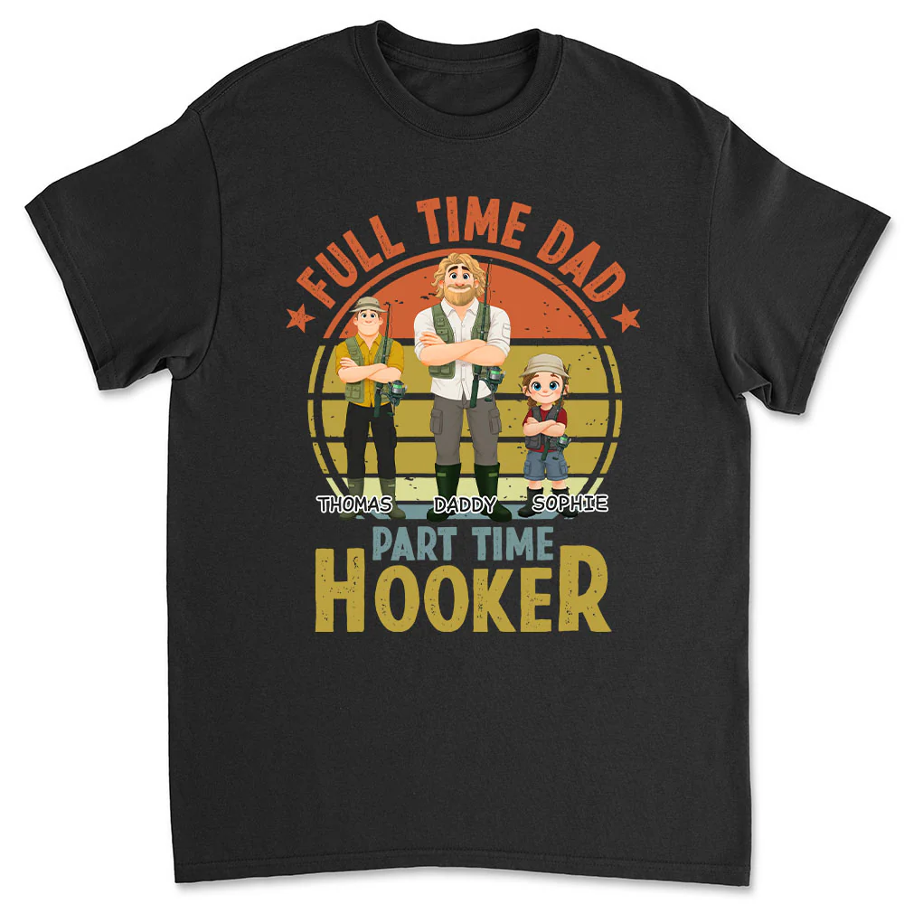 Dad Catches Bigger Stories - Personalized Custom Shirt