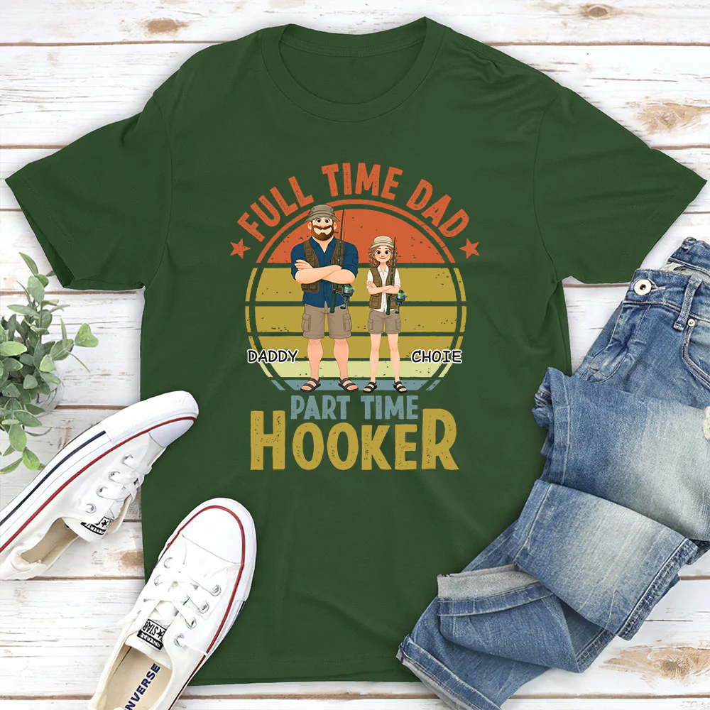 Dad Catches Bigger Stories - Personalized Custom Shirt - Image 4