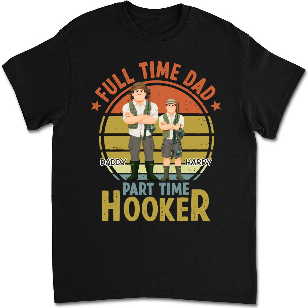Dad Catches Bigger Stories - Personalized Custom Shirt - Image 6