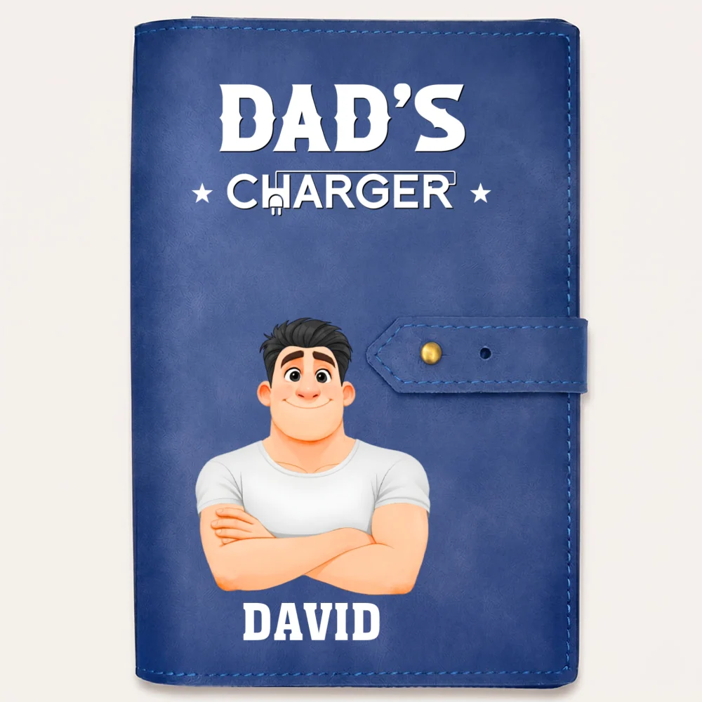 Dad Charger - Personalized Custom Leather Charger Bag - Image 10