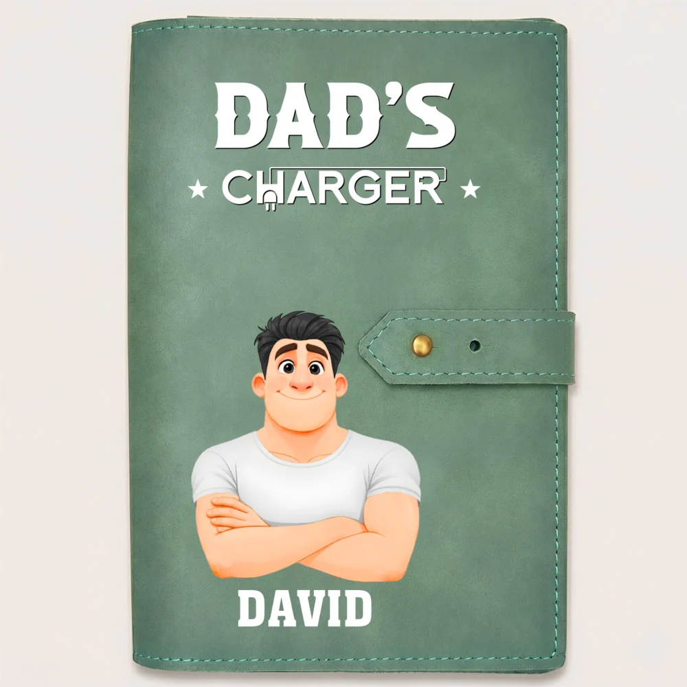 Dad Charger - Personalized Custom Leather Charger Bag - Image 11