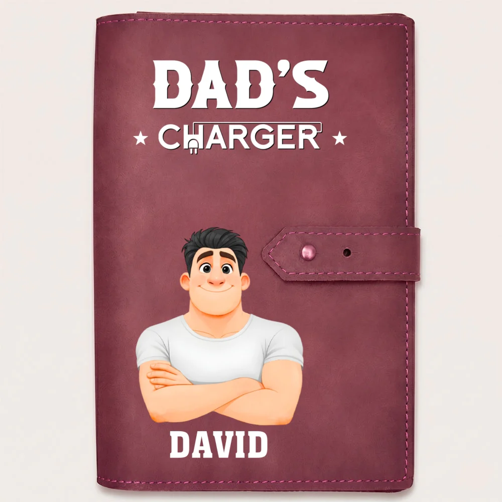Dad Charger - Personalized Custom Leather Charger Bag - Image 12