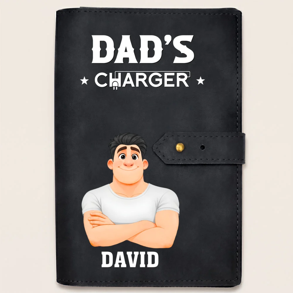 Dad Charger - Personalized Custom Leather Charger Bag - Image 7