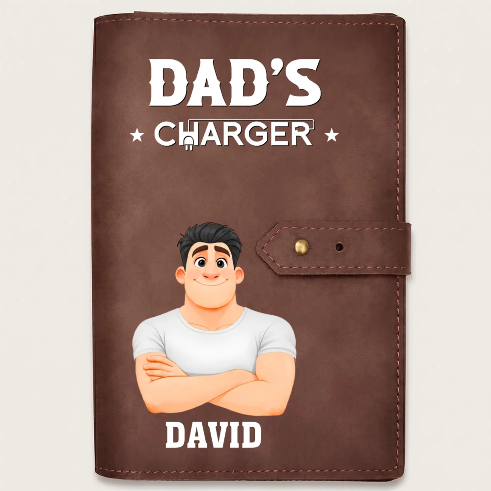 Dad Charger - Personalized Custom Leather Charger Bag - Image 8