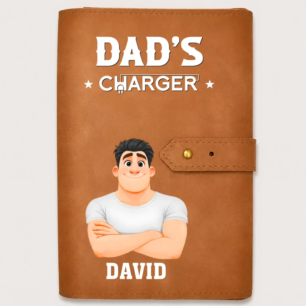 Dad Charger - Personalized Custom Leather Charger Bag - Image 9