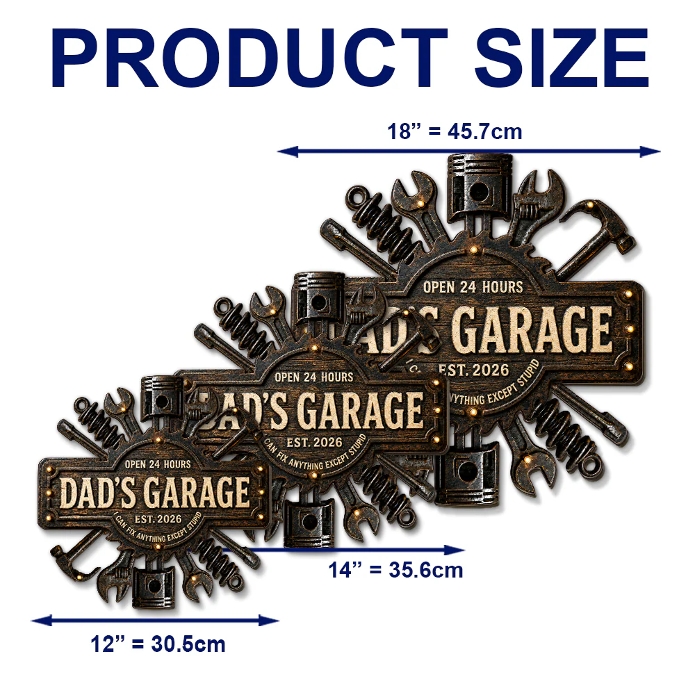 Dad Garage - Personalized Custom Wood Sign - Image 6