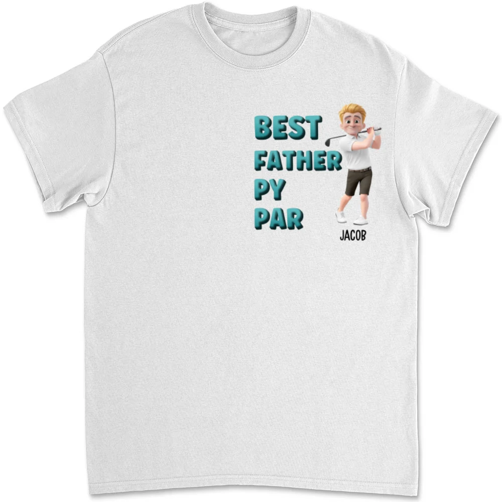 Dad Golf Buddy - Personalized Custom T-shirt And Onesie - Image 5