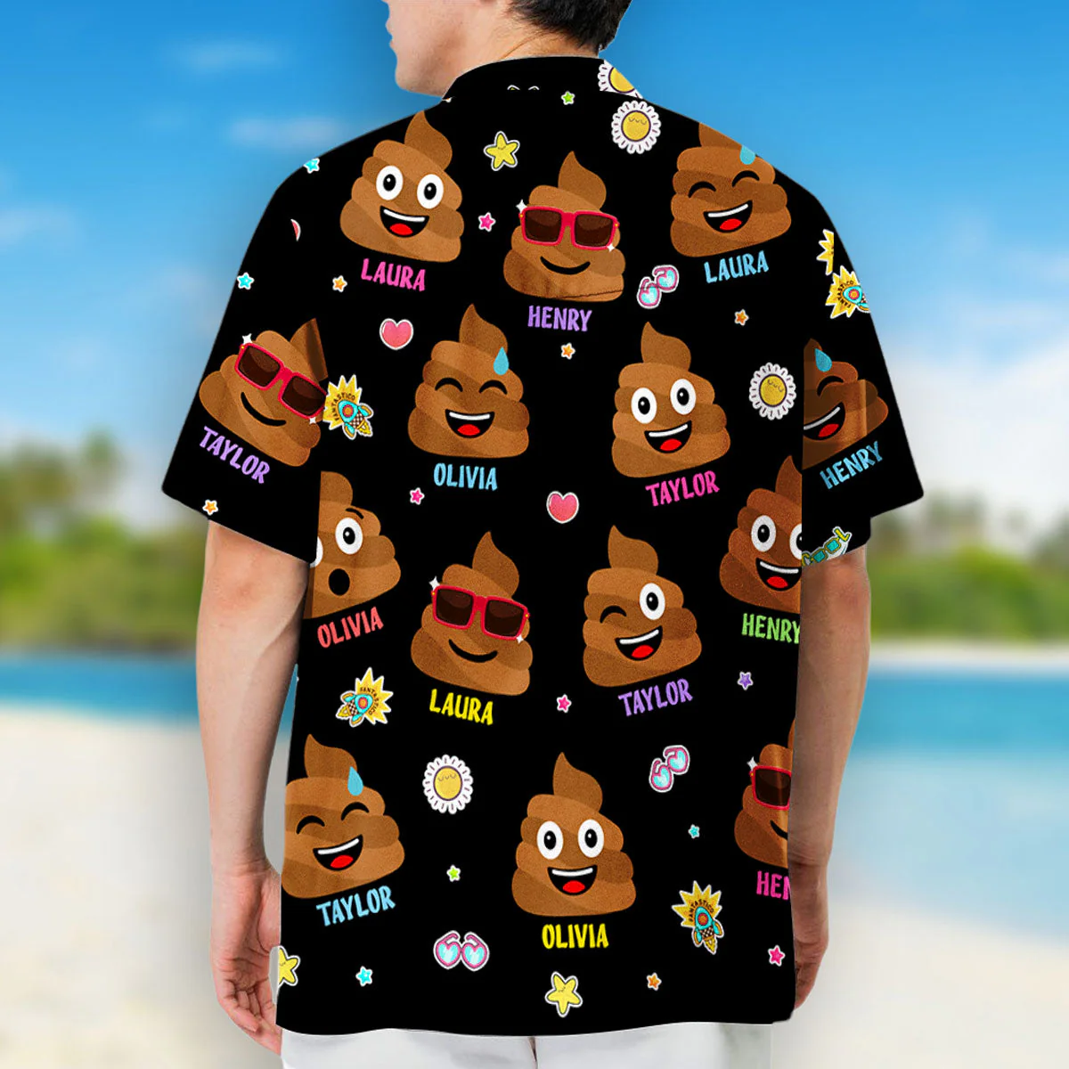 Dad Grandpa Little Cute - Personalized Custom Hawaiian Shirt - Image 2