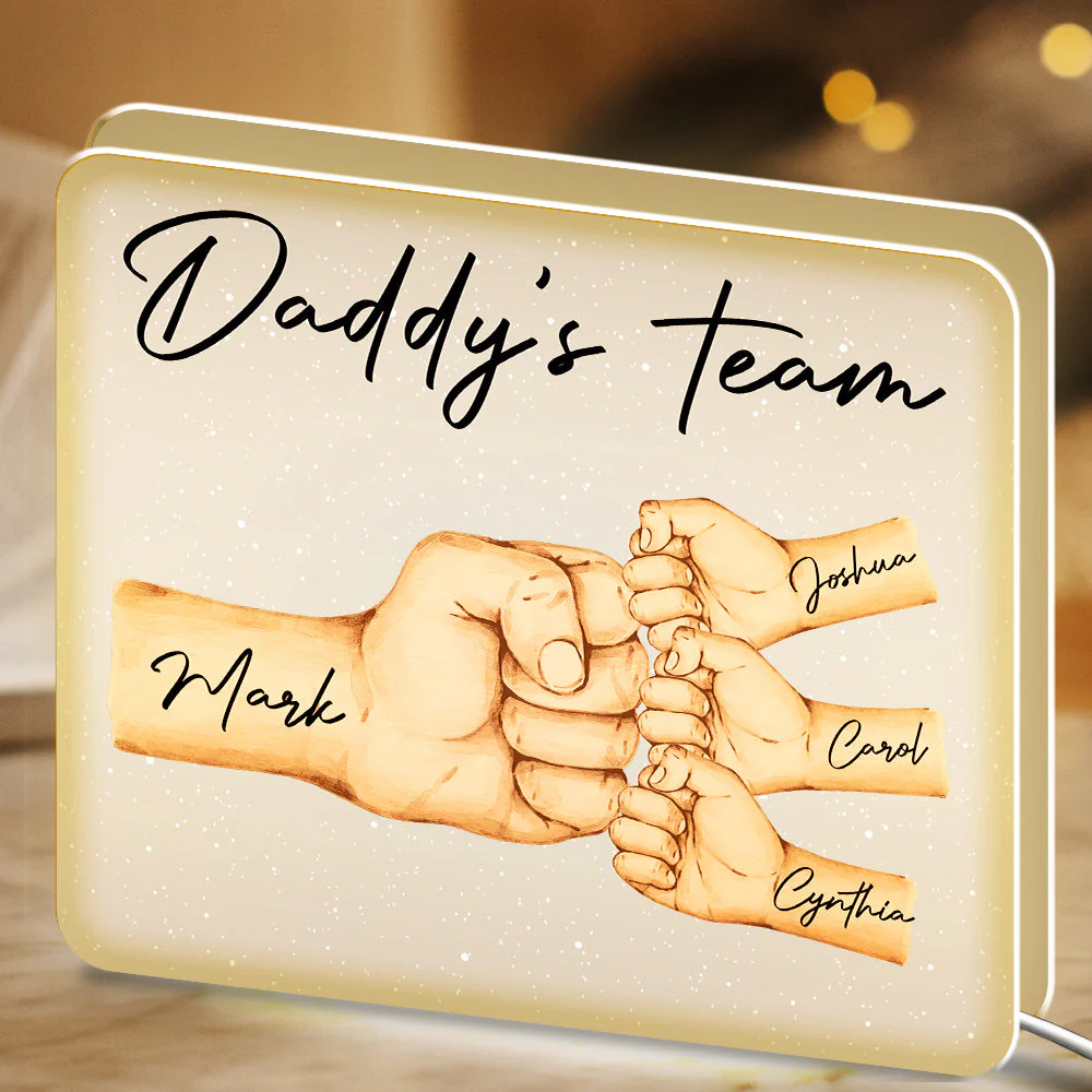 Dad Hand Bumps - Personalized Custom Light Box - Image 4