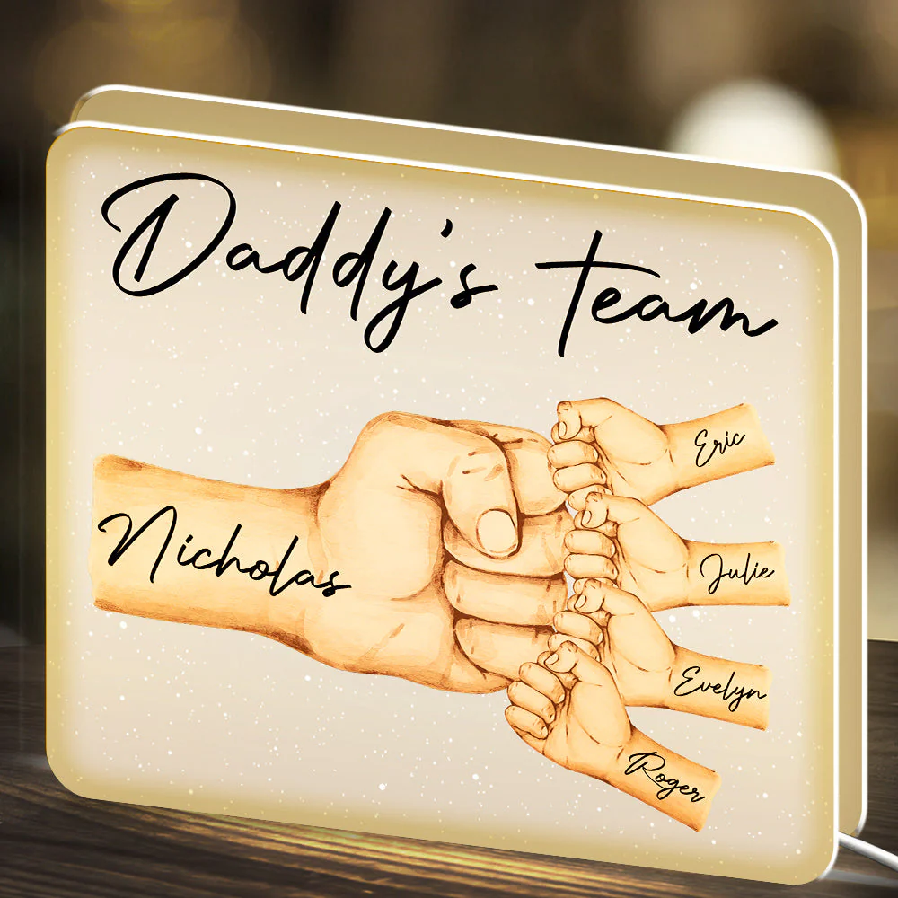 Dad Hand Bumps - Personalized Custom Light Box - Image 5